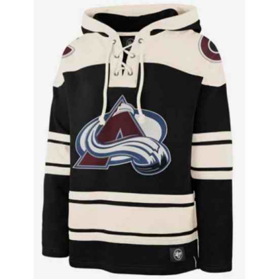 Men Colorado Avalanche Blank Hoodie 47 Lacer Hood